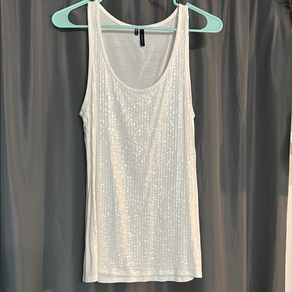 Maurices Sparkling White Tank Top